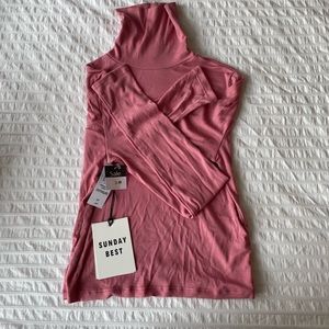 sunday best pink turtleneck long sleeve